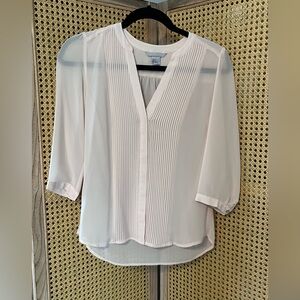H&M Soft Pink Pleated Blouse